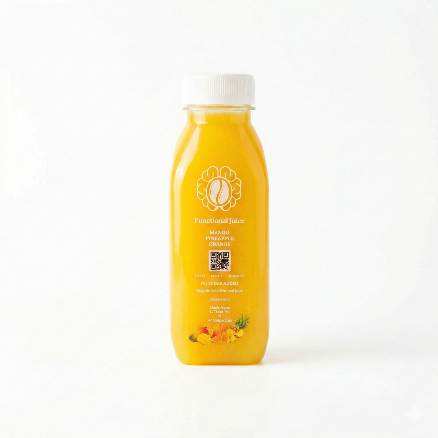 Neobean FLO Organic Cold-Pressed Juice with Lionsmane, L-Theanine & Ashwagandha - MIAMI ONLY 100% Fruit Juice