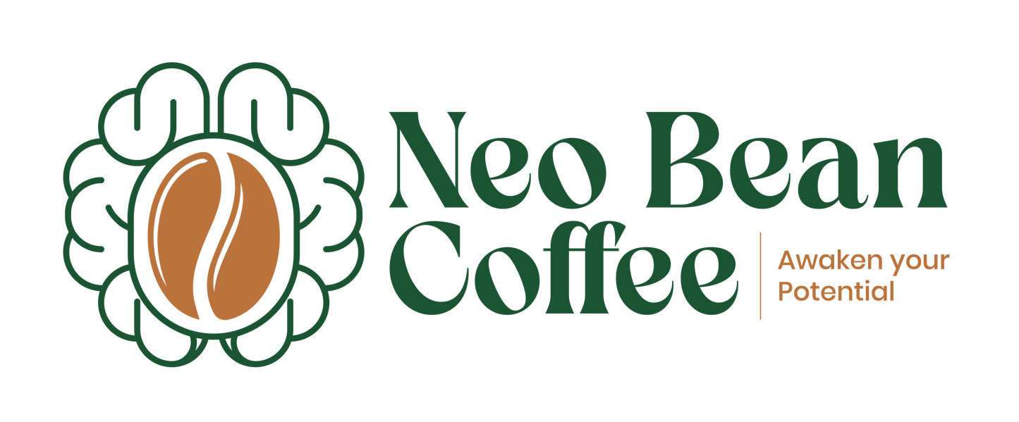 Neobean Coffee Logo with Awaken your Potential