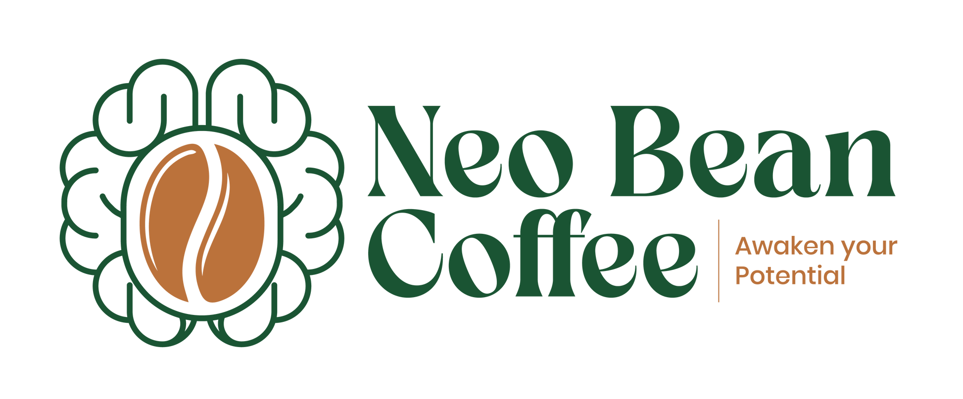 Neobean Coffee Logo with Awaken your Potential