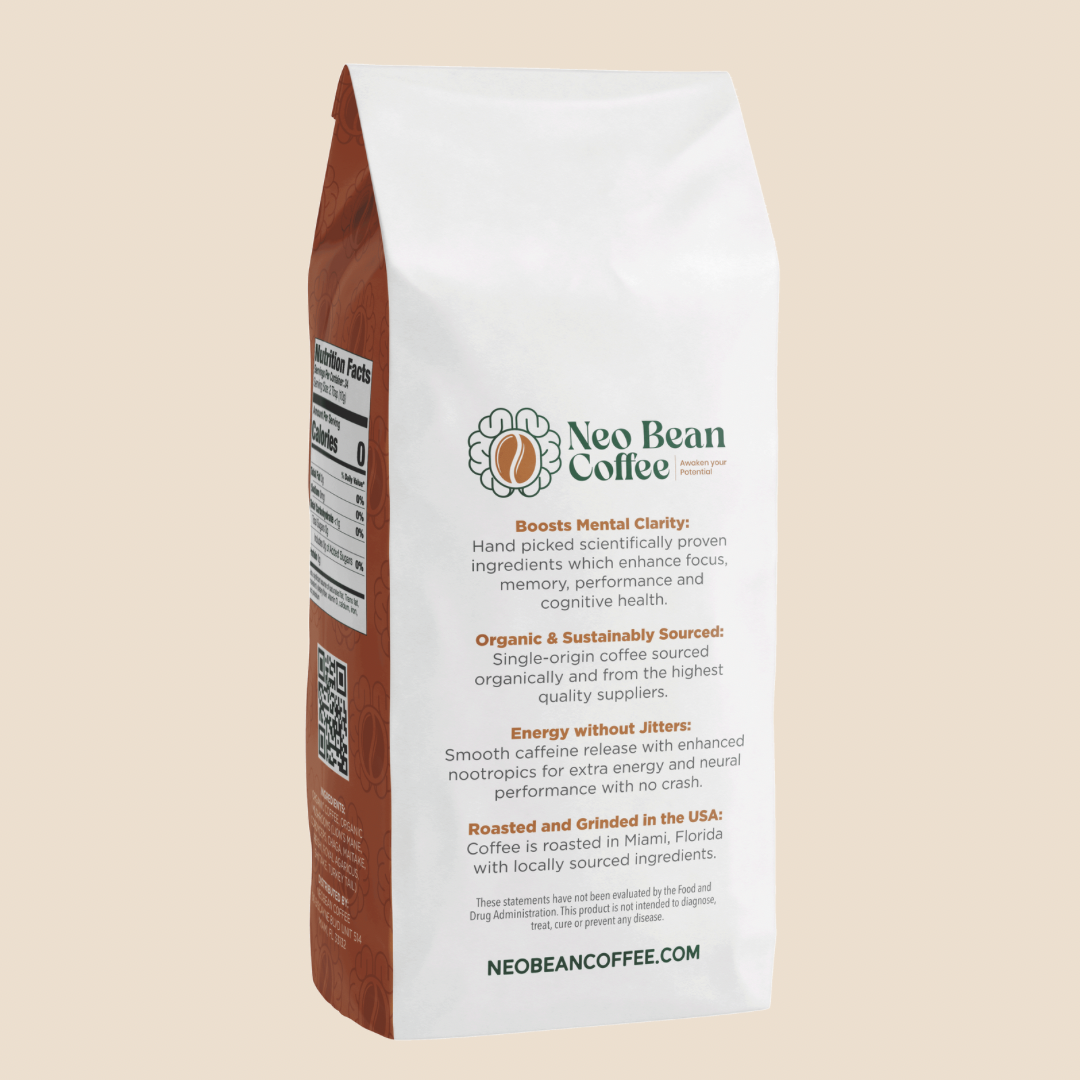 Cerebro Blend Adaptogen Coffee for Energy without Jitters that is roasted in the USA.