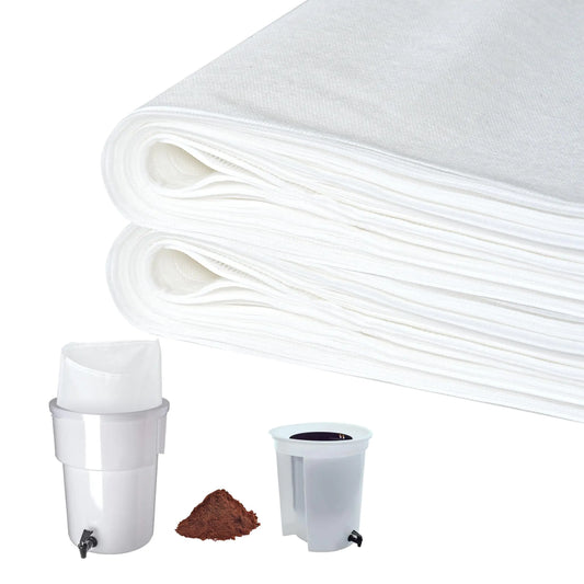 50 Pcs Commercial Cold Brew Coffee Filters20" x 20" Commercial Cold Brew Bags For Commercial Model Cold Brew Coffee Makers and 5-Gallon Commercial Systemswith DrawstringBrew Up To 5 LBS Coffee