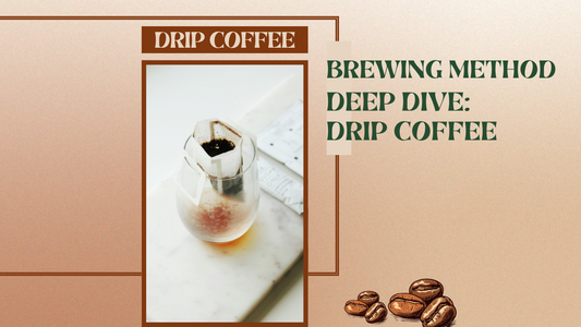 Drip coffee maker brewing Neobean mushroom coffee into a glass carafe, with steam rising and natural light in the background.