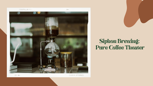 Siphon coffee brewing setup in action with glass chambers and visible vapor