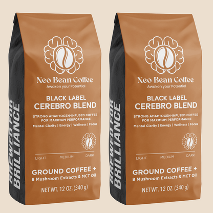 Mezcla Neobean Cerebro: café con hongos, café adaptógeno con 8 hongos