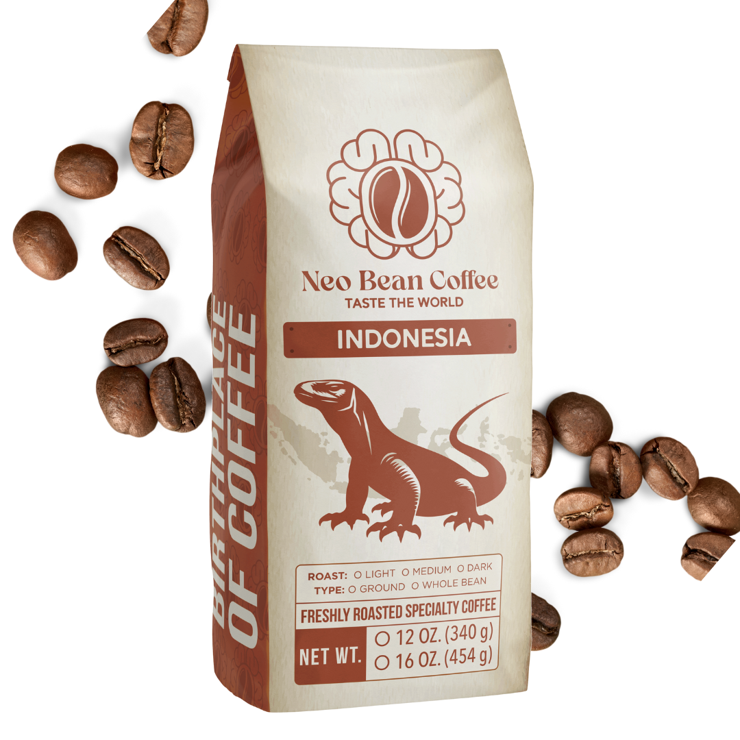 Café de especialidad de origen único tostado fresco de Indonesia, desc